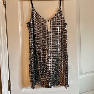 Sparkly stretchy mini dress